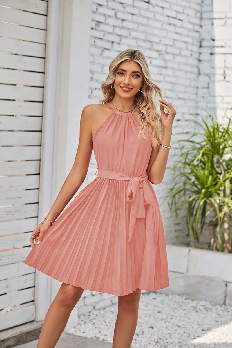 Halter Strapless Dresses For Women Women DealSniper.net Pink L