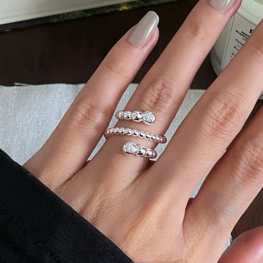 Sweet Cool Multi Layer Ring For Women Geometric Line Wrapped Jewelry Gym From House