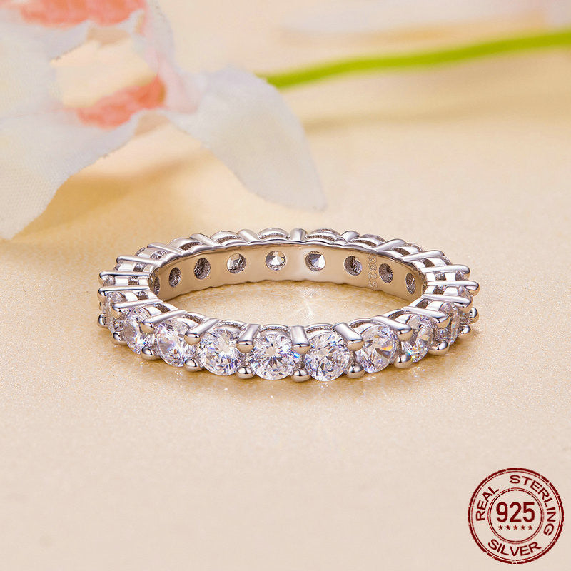 Paired Diamond Shining Mosonite Ring Jewelry DealSniper.net
