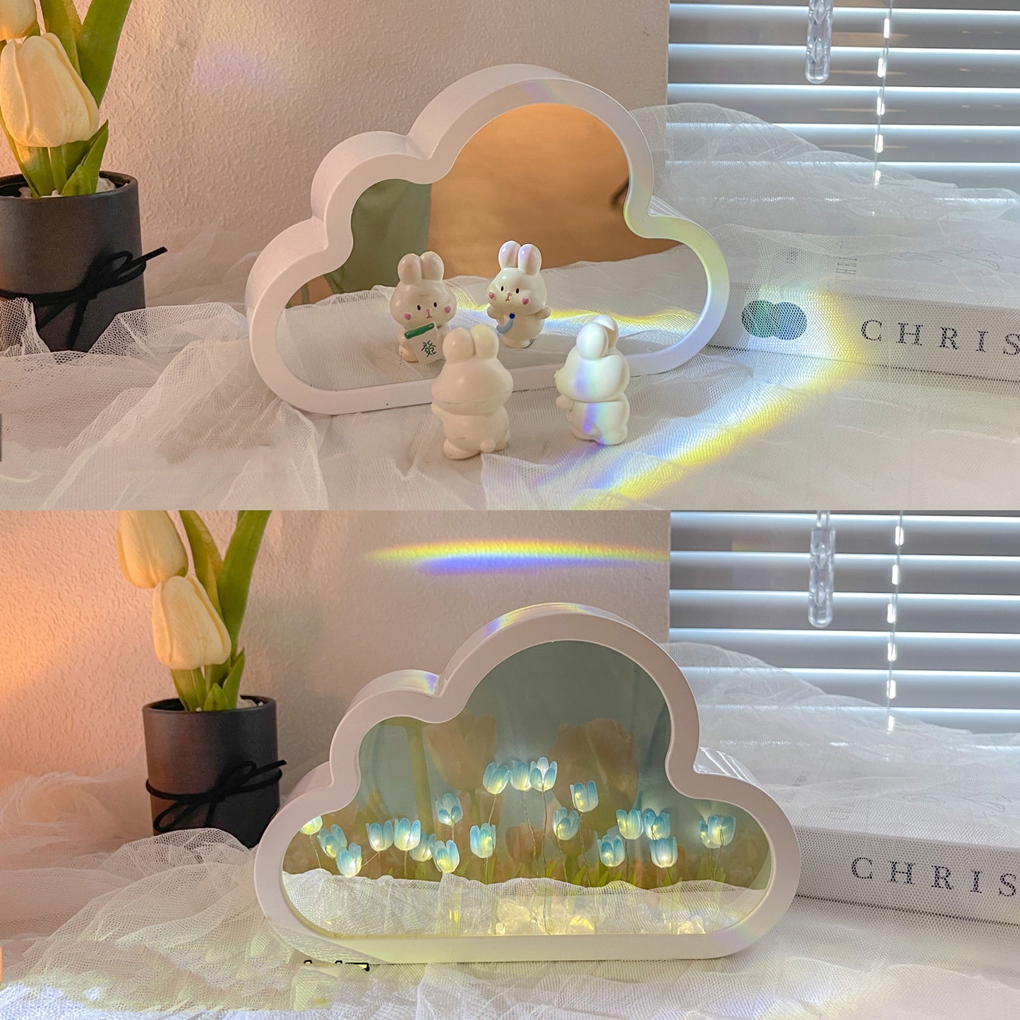 Tulip Night Lamp Material Cloud Tulips Night Lamp Decorative Gifts