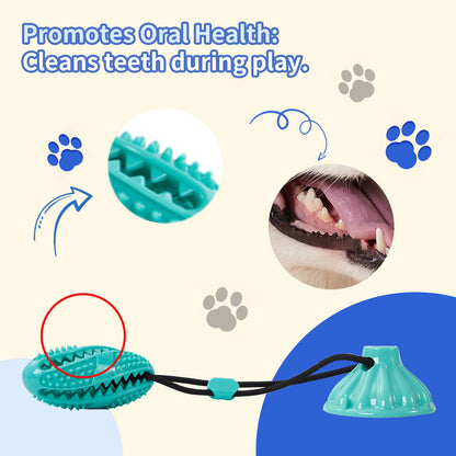 Suction Cup Pull Rope Leaking Pet Toy Ball Tpr Molar Pets dealsniper-net