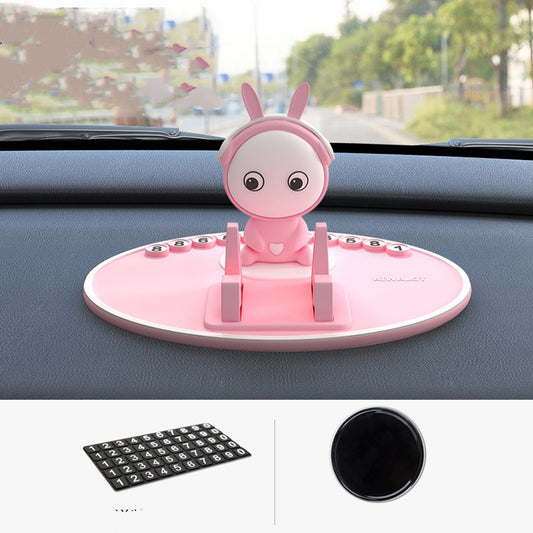 Multifunctional Temporary License Plate With Mobile Phone Holder In Car Vehicle dealsniper-net