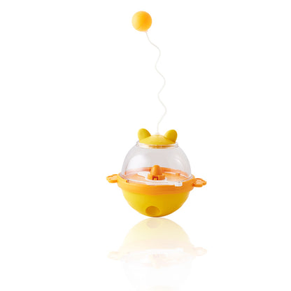 Guardians Tumbler Pet Toy Cat Leaky Food Toy Interactive Dog Cat Toy Pets Gym From House Yellow.