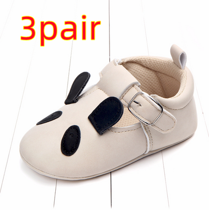 Spring and autumn cartoon animal baby shoes matte leather non-slip soft bottom baby shoes wholesale 0884 Kids DealSniper.net PandaB 3pair 11CM