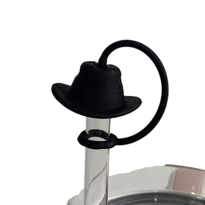 Simple Home Solid Color Silicone Straw Cap Kitchen dealsniper-net Black Hat