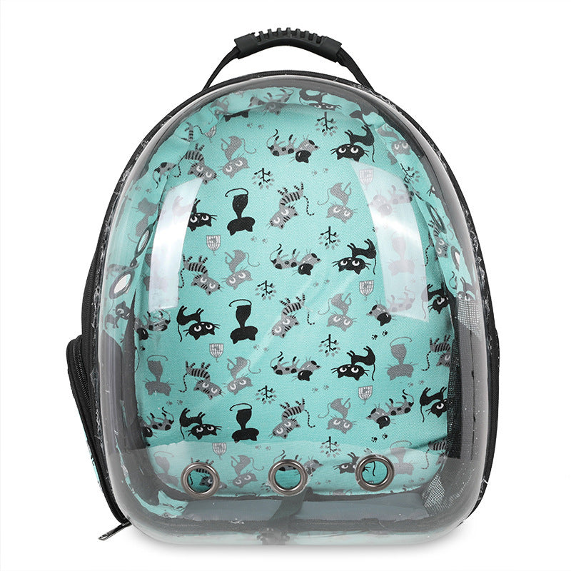 Cat And Dog Space Bag With A Large Backpack On The Chest Pets dealsniper-net Cat green