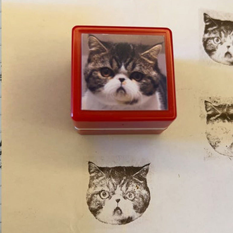 Custom-Made Pet Portrait Stamp DIY For Dog Figure Seal Pets Gym From House