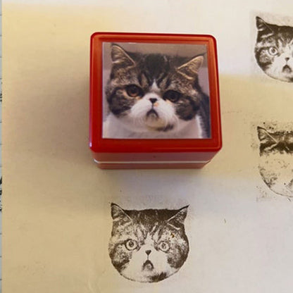 Custom-Made Pet Portrait Stamp DIY For Dog Figure Seal Pets Gym From House