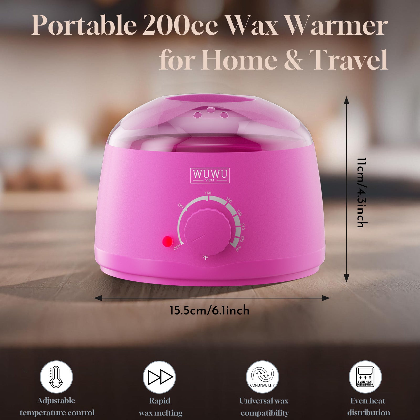 8Pc Waxing Kit Hair Removal Kit With Warmer Beauty dealsniper-net