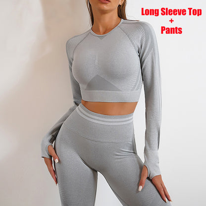Seamless Yoga Pants Sports Gym Fitness Leggings Women Gym From House Grey Suit L