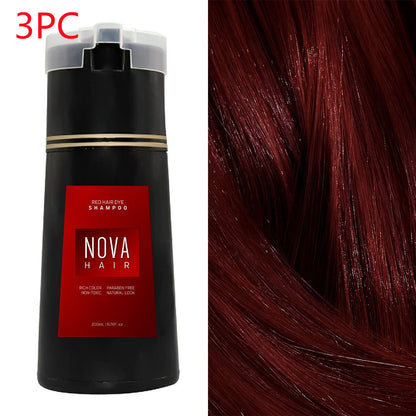 Hair Dyeing Hair Care Shampoo Natural Fast White Hair Dyed Beauty dealsniper-net D Red 200ml 3PCS