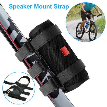 Bluetooth Speaker Mount Bike Adjustable Strap Accessories For Golf Cart Bicycle Outdoor DealSniper.net Black