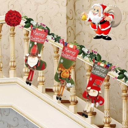 New Year Xmas Big Stockings Set Decorations Christmas