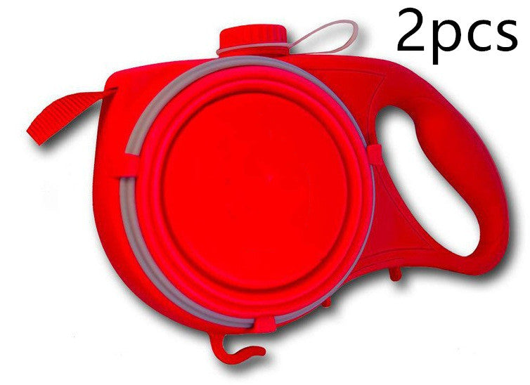 Multifunctional Pet Leash Automatic Retractable Leash Pets DealSniper.net Red No logo 2pcs