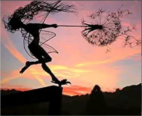 Flower Fairy Elves Dance With Dandelions Garden dealsniper-net Spin Big flower ball