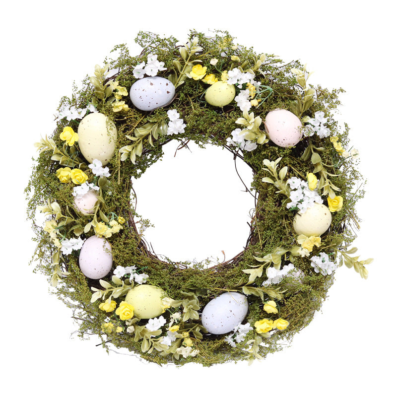 Nordic Easter Egg Simulation Garland Easter Decoration Door Pendant Deals dealsniper-net Easter Egg Wreath