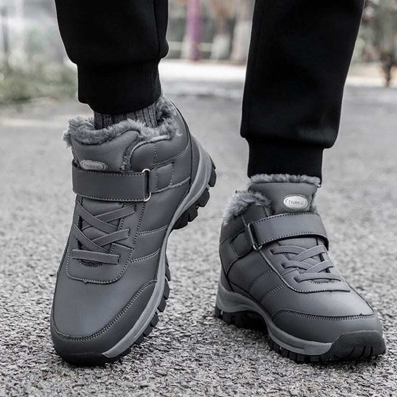 Winter Boots Women Men Warm Plush Velcro Snow Boots Climbing Hiking Shoes Women DealSniper.net
