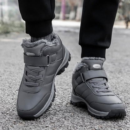 Winter Boots Women Men Warm Plush Velcro Snow Boots Climbing Hiking Shoes Women DealSniper.net