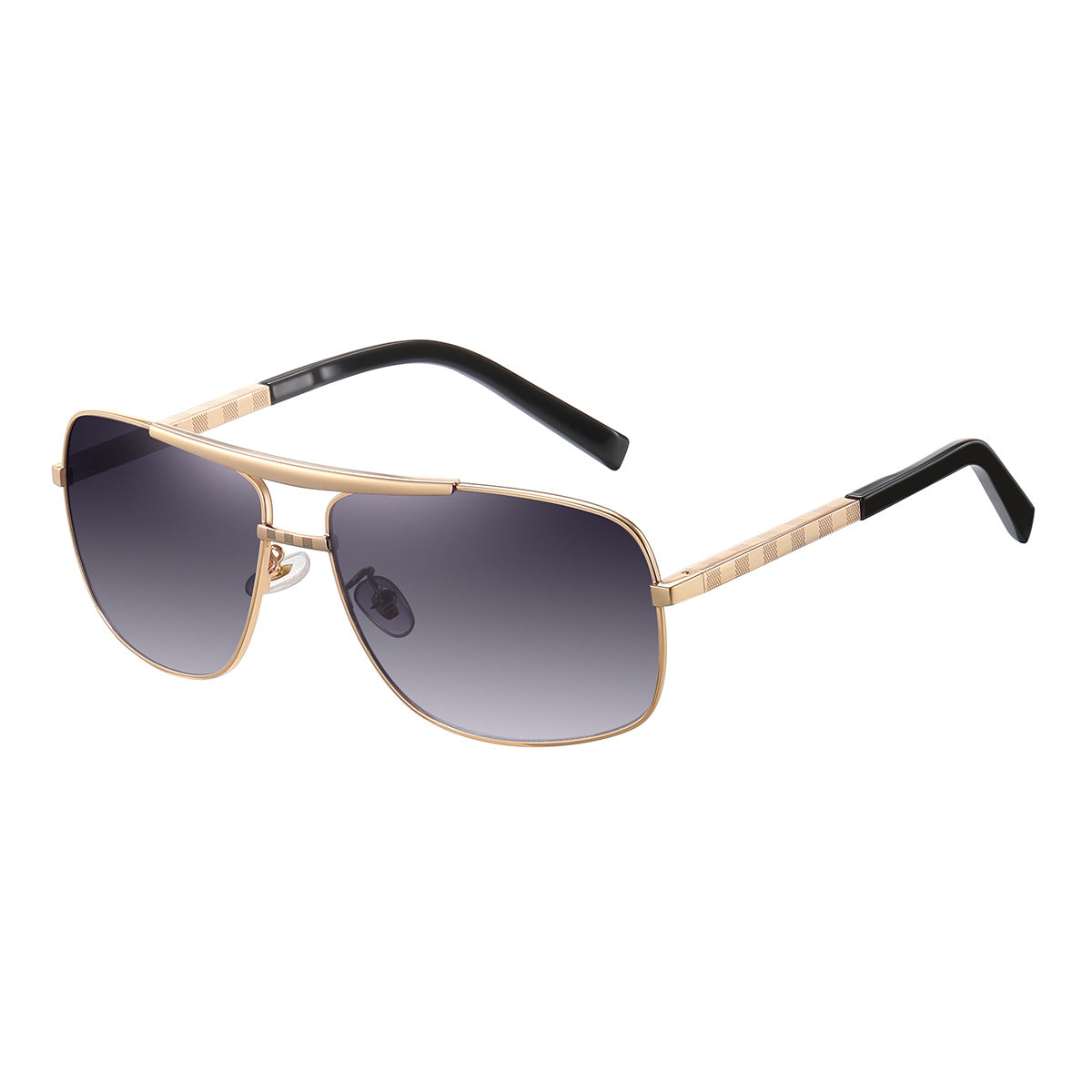 New Sunglasses Men's ATTITUDE Artistic Retro Box Slingshot Men Gym From House C11 bright black gold gray