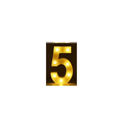 Luminous LED Letter Number Night Light English Alphabet Number Home Decor DealSniper.net Always lit 5 Style