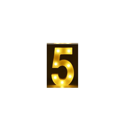 Luminous LED Letter Number Night Light English Alphabet Number Home Decor DealSniper.net Always lit 5 Style