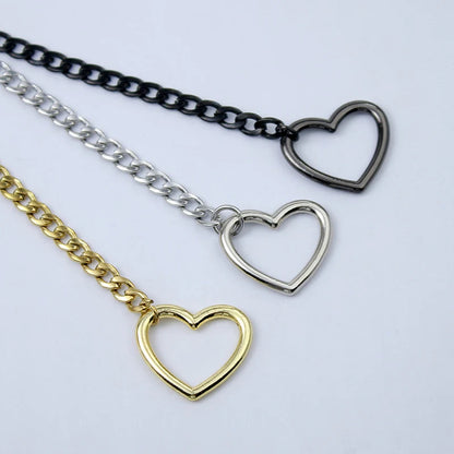 Fashion Jewelry New Slip Chain Necklace Heart O-Ring Jewelry dealsniper-net