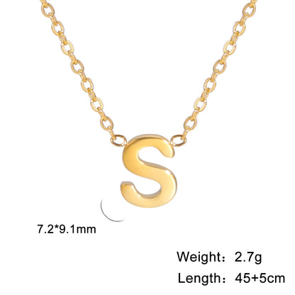 Fashion Alphabet Stainless Steel Necklace Jewelry dealsniper-net S