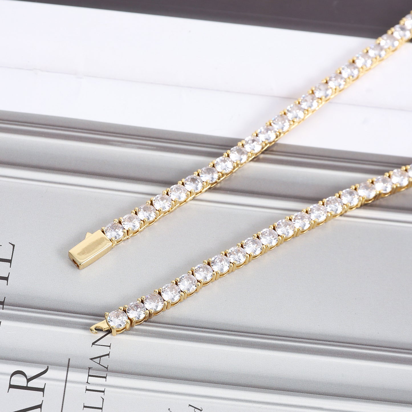 Tennis Necklace Men And Women Couple Light Luxury Fashionista Jewelry Gym From House