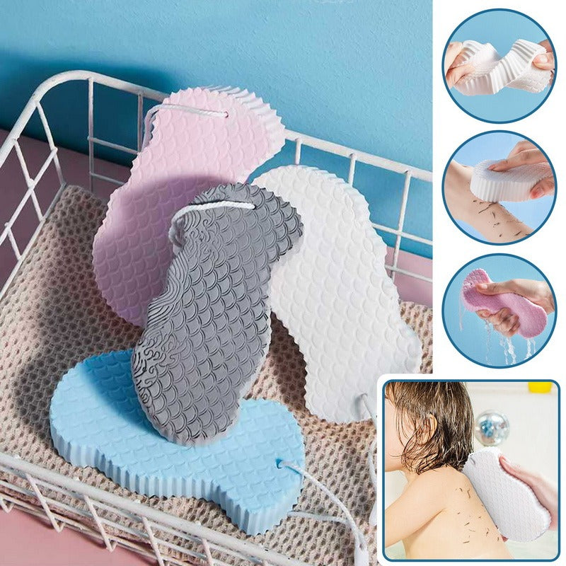 3D Body Rubbing Sponge Fish Scale Pattern Three-dimensional Bath Ball Kitchen dealsniper-net