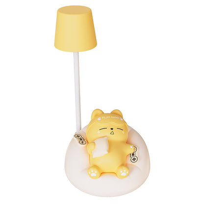 Creative Sleeping Cat Small Night Lamp Night Charging Pat Lamp Home Decor Gym From House Yellow 84x84x152mm