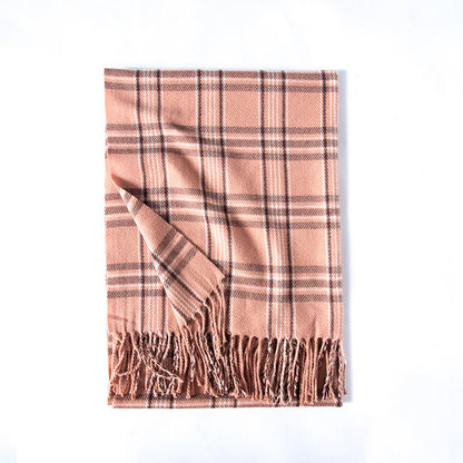 Women's New Line Printed Cashmere Scarves Women Gym From House Pink