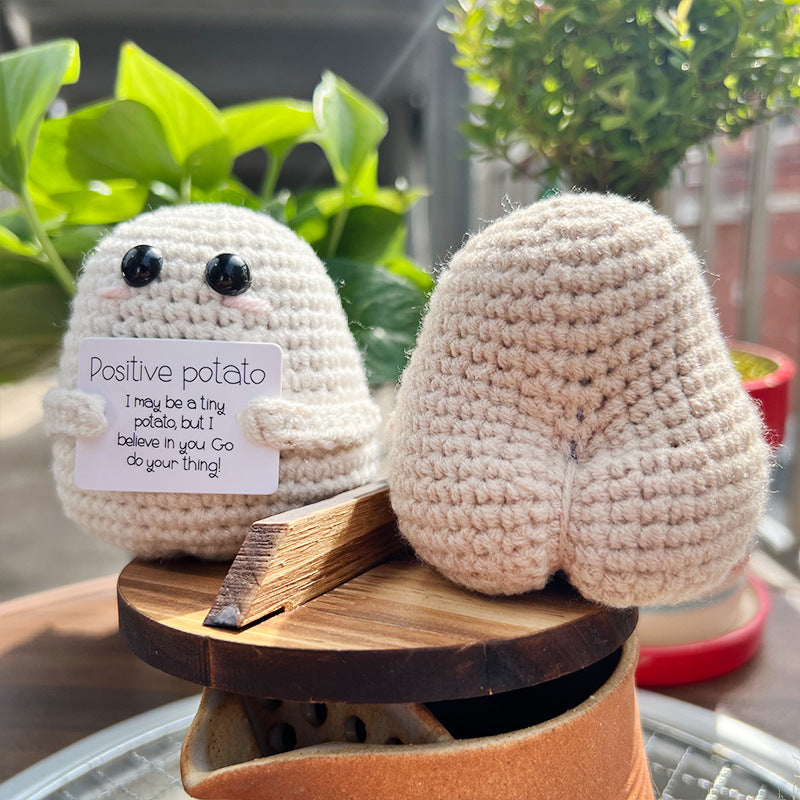 New Cute Positive Energy Pickle Doll Knitting Kids DealSniper.net