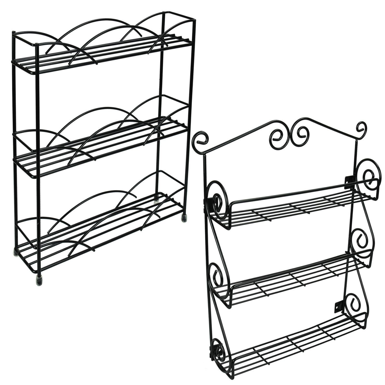 Modern Minimalist Iron Kitchen Storage Rack Wall Hanging Holder Kitchen DealSniper.net