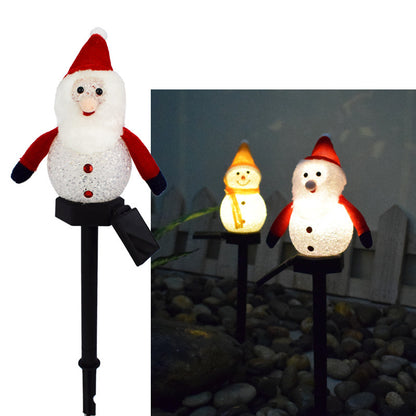 Outdoor LED Solar Snowman Light Landscape Lamp Decorations