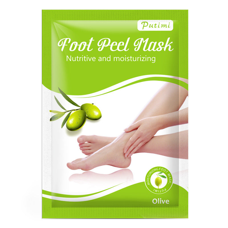 New Exfoliating Foot Mask Foot SPA Pedicure Socks Beauty dealsniper-net PUTIMI Olive Foot Mask