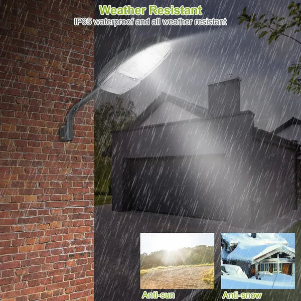 Wall Pack LED Lights 144LEDs Photocell Sensor Street Lamp Outdoor Gym From House