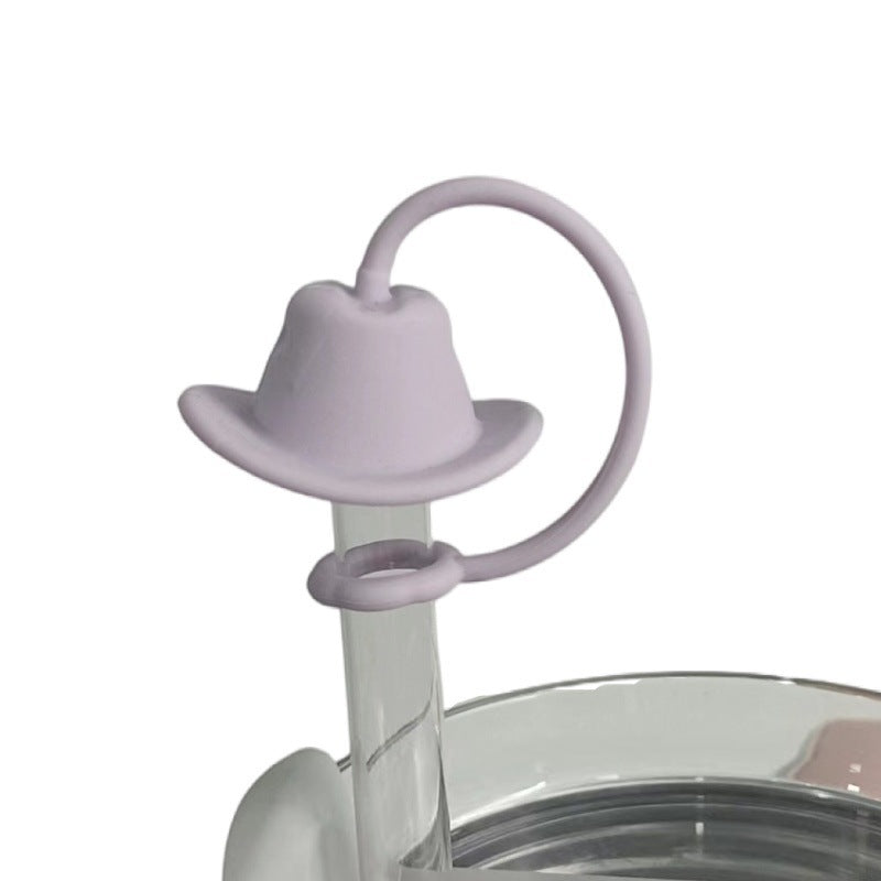 Simple Home Solid Color Silicone Straw Cap Kitchen dealsniper-net Light Purple Hat