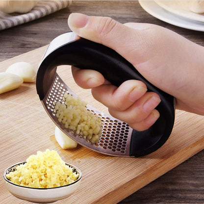 Stainless Steel Garlic Masher Garlic Press Manual Curve