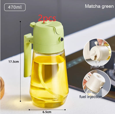 470ML Olive Oil Sprayer Dispenser For Cooking Kitchen dealsniper-net Green 470ML 2PCS