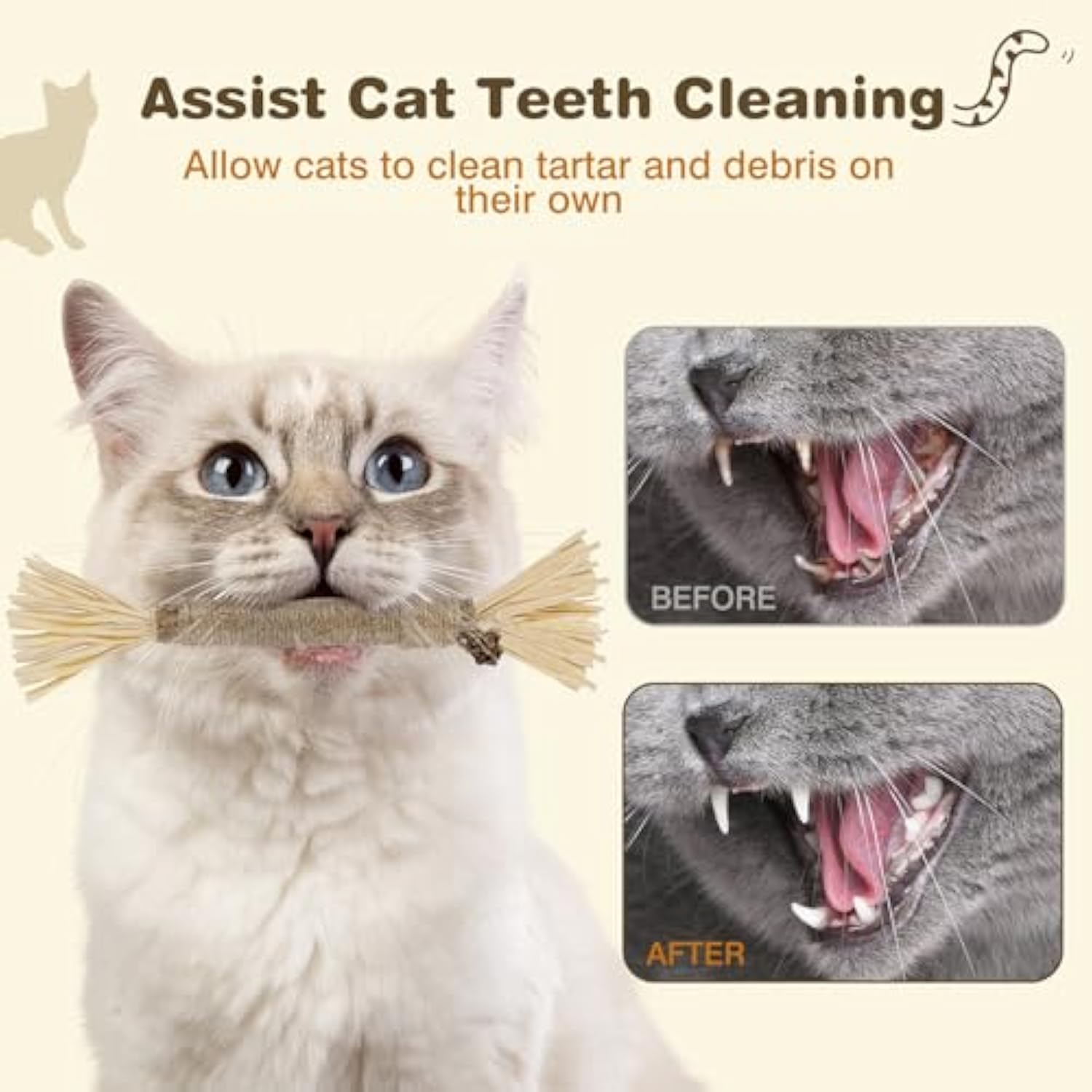 3 Pack Silvervine Sticks For Cats Cat Chew Toy For Dental Care Pets Gym From House