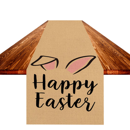 Easter Table Flag Linen Strong Durable Tablecloth Oil And Stain Proof Women dealsniper-net Suit No.4 183x33cm