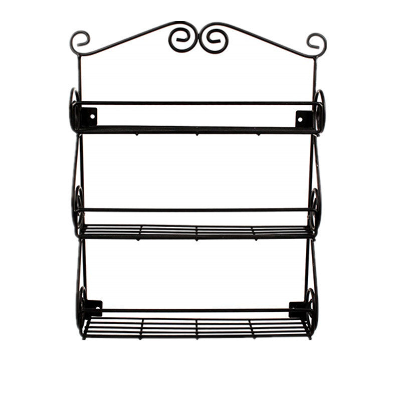 Modern Minimalist Iron Kitchen Storage Rack Wall Hanging Holder Kitchen DealSniper.net