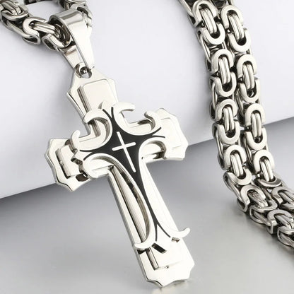 Fashion Jewelry Christian Trinity Latin Cross Necklace Jewelry dealsniper-net