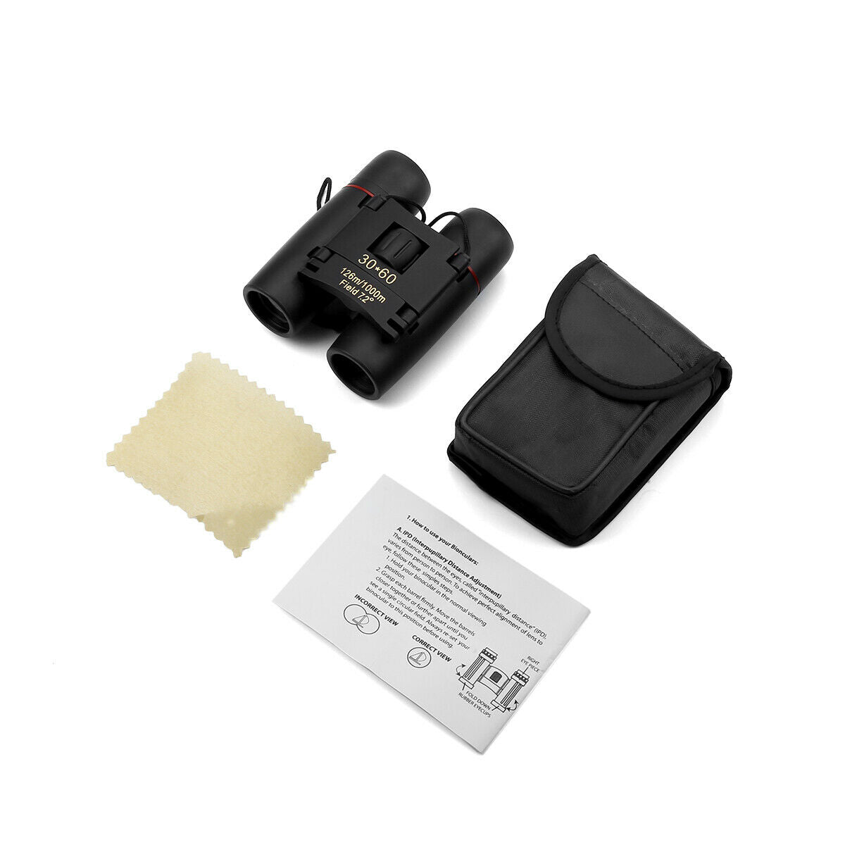 Binoculars 30x60 Zoom Travel Compact Folding Telescope Hunting Outdoor DealSniper.net