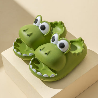 Kids Dinosaur Slippers Wholesale Summer Cartoon Parent Child Kids dealsniper-net Green 150