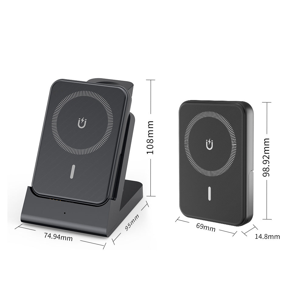 Multifunctional Detachable Four-in-one Wireless Charger Gadgets Gym From House Black