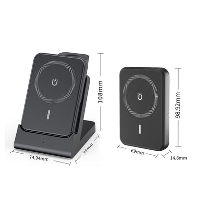 Multifunctional Detachable Four-in-one Wireless Charger Gadgets Gym From House Black