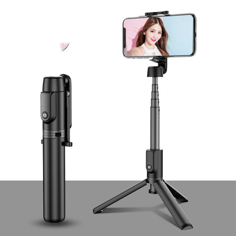 Compatible with Apple, All-in-one Bluetooth Mobile Selfie Stick With Tripod Gadgets dealsniper-net Black USB