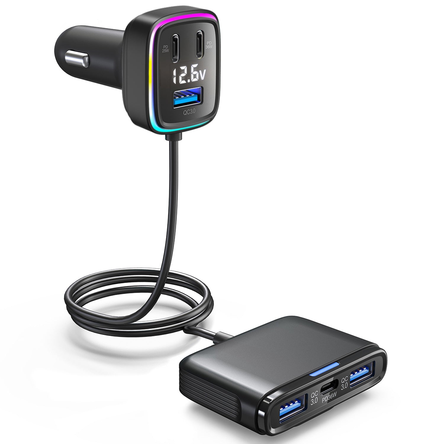 Car Charger Fast Charge 115W High Power Output Gadgets Gym From House