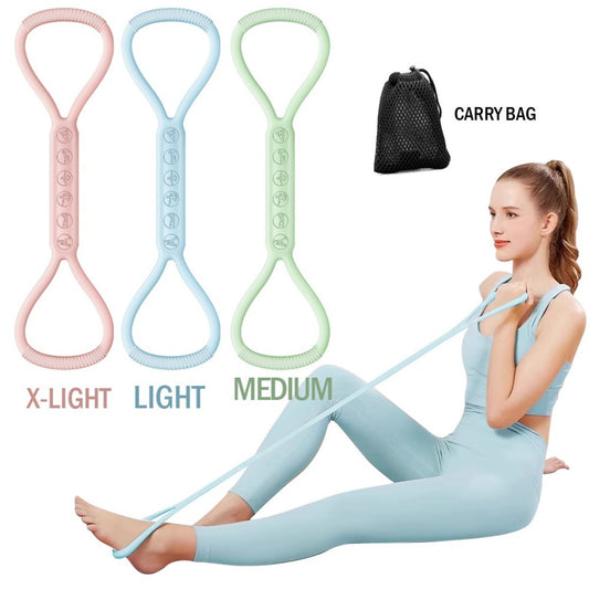 8-character Puller, 8-character Silicone Yoga Auxiliary Home Elastic Band Sport Gym From House